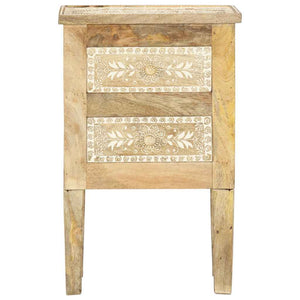 vidaXL Hand-Painted Bedside Table 40x30x60 cm Solid Mango Wood