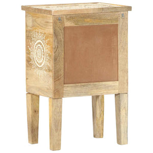 vidaXL Hand-Painted Bedside Table 40x30x60 cm Solid Mango Wood