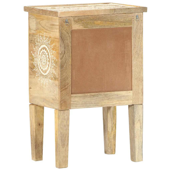 vidaXL Hand-Painted Bedside Table 40x30x60 cm Solid Mango Wood