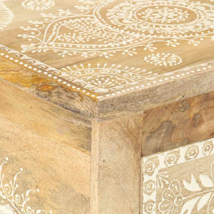 vidaXL Hand-Painted Bedside Table 40x30x60 cm Solid Mango Wood