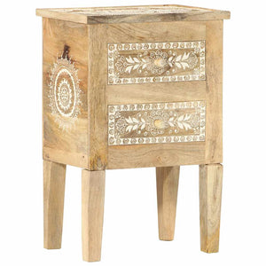 vidaXL Hand-Painted Bedside Table 40x30x60 cm Solid Mango Wood