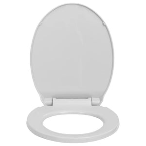 vidaXL Toilet Seat with Soft Close and Quick Release Light Grey Oval