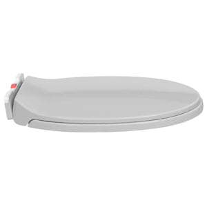 vidaXL Toilet Seat with Soft Close and Quick Release Light Grey Oval