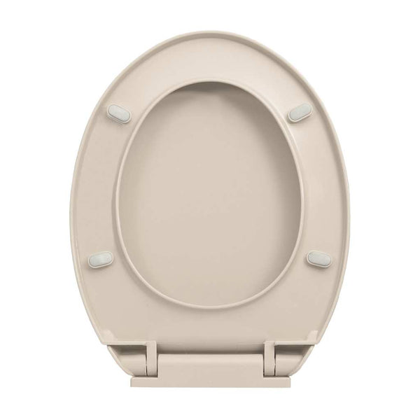vidaXL Toilet Seat with Soft Close Apricot Oval