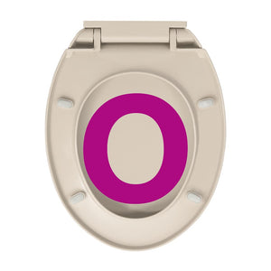 vidaXL Toilet Seat with Soft Close Apricot Oval
