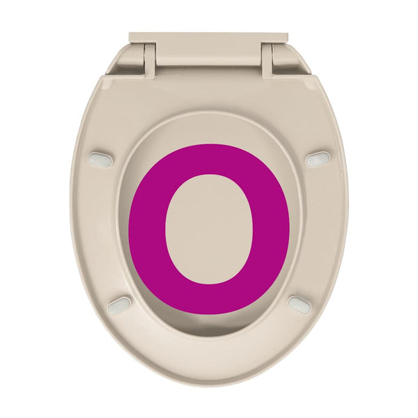 vidaXL Toilet Seat with Soft Close Apricot Oval