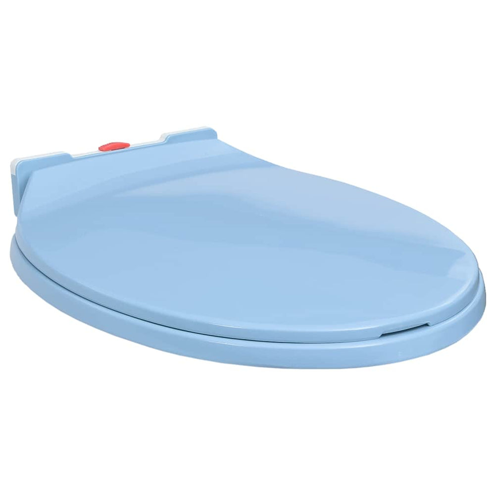 vidaXL Soft-Close Toilet Seat Quick-Release Blue Oval