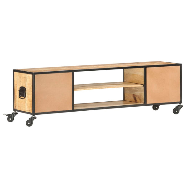 vidaXL TV Cabinet 130x30x39 cm Solid Mango Wood
