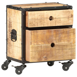 vidaXL Nightstand 40x30x50 cm Solid Rough Mango Wood