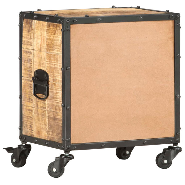 vidaXL Nightstand 40x30x50 cm Solid Rough Mango Wood