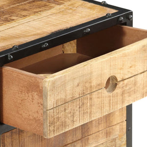 vidaXL Nightstand 40x30x50 cm Solid Rough Mango Wood