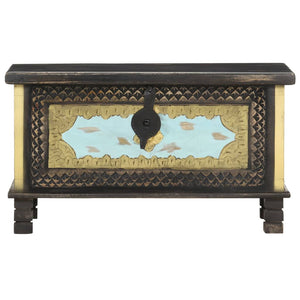 vidaXL Storage Chest Black 80x40x45 cm Solid Mango Wood