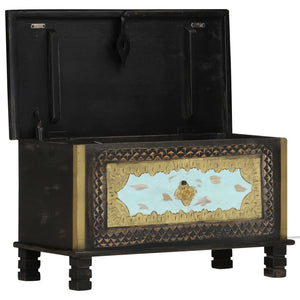 vidaXL Storage Chest Black 80x40x45 cm Solid Mango Wood