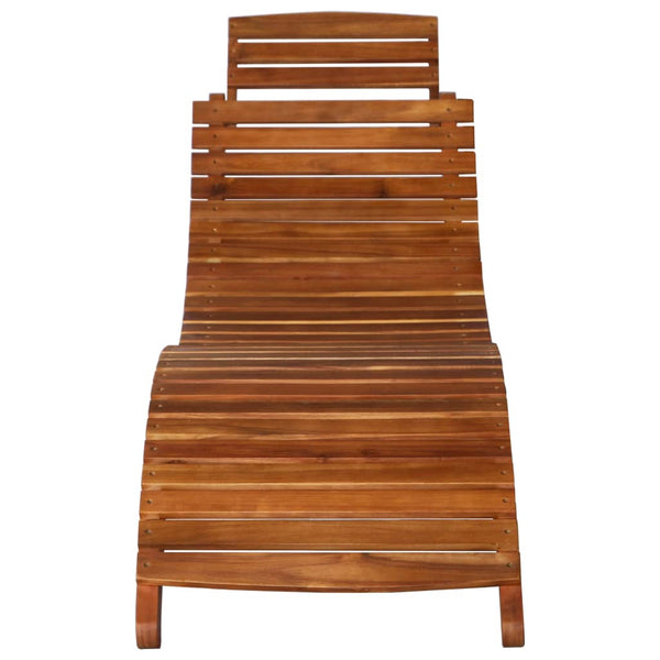 vidaXL 3-piece Sun Lounger with Tea Table Solid Acacia Wood