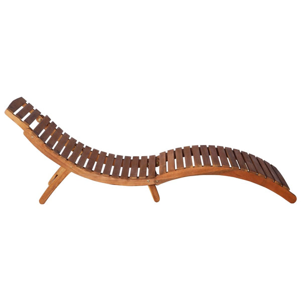 vidaXL 3-piece Sun Lounger with Tea Table Solid Acacia Wood