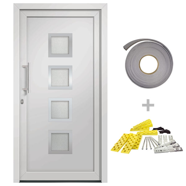 vidaXL Front Door White 108x200 cm