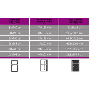 vidaXL Front Door White 98x190 cm