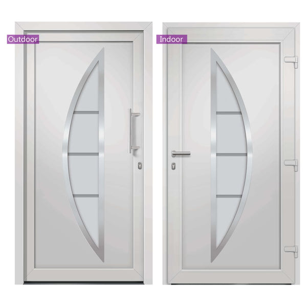 vidaXL Front Door White 108x200 cm