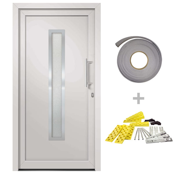 vidaXL Front Door White 108x200 cm