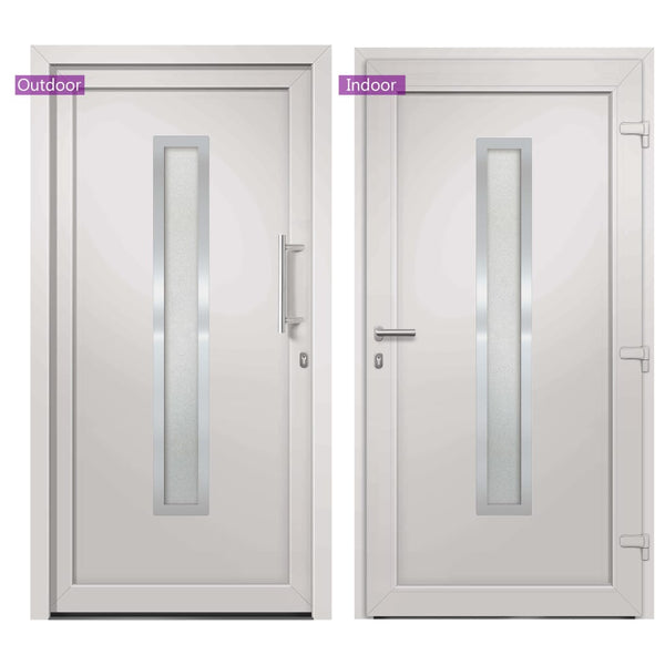 vidaXL Front Door White 108x200 cm