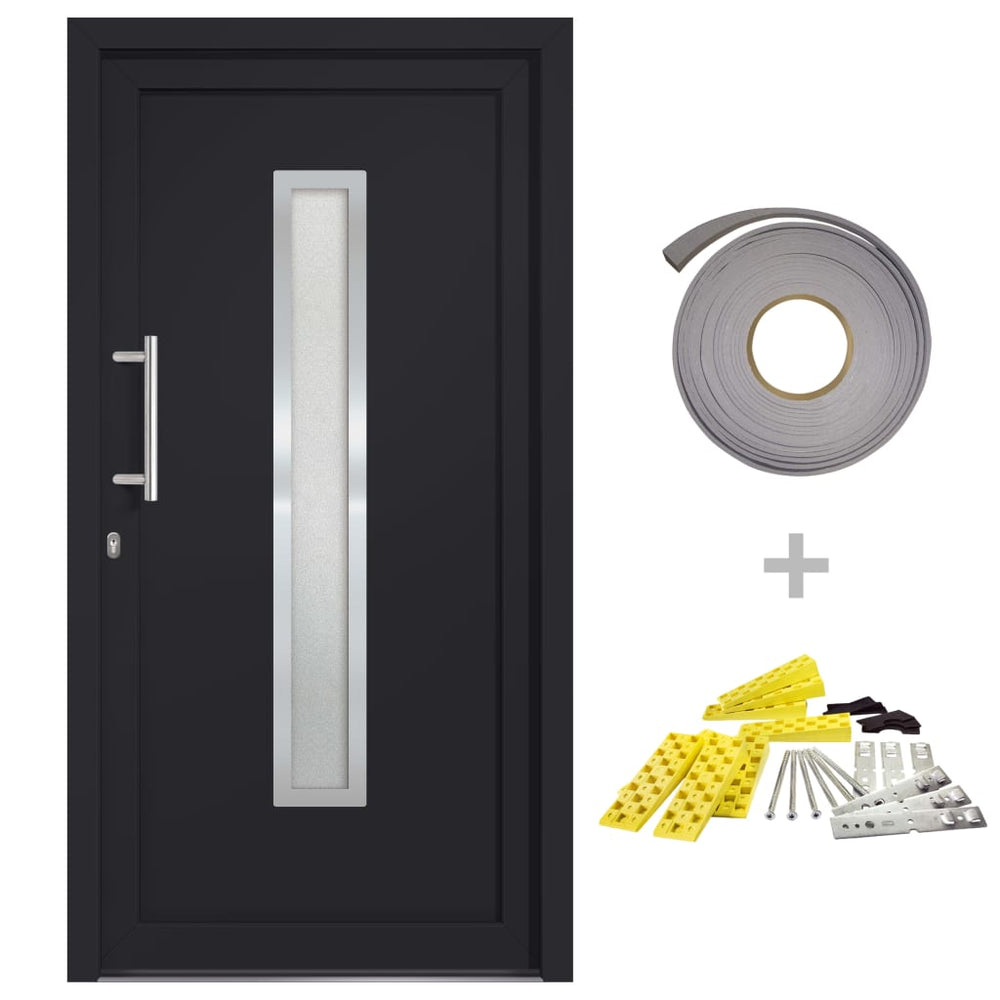 vidaXL Front Door Anthracite 108x208 cm