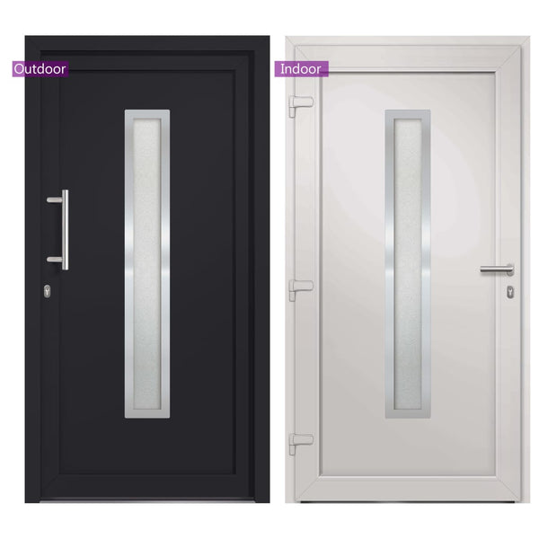 vidaXL Front Door Anthracite 108x208 cm