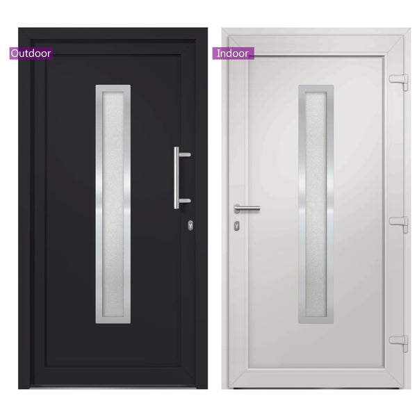 vidaXL Front Door Anthracite 108x208 cm