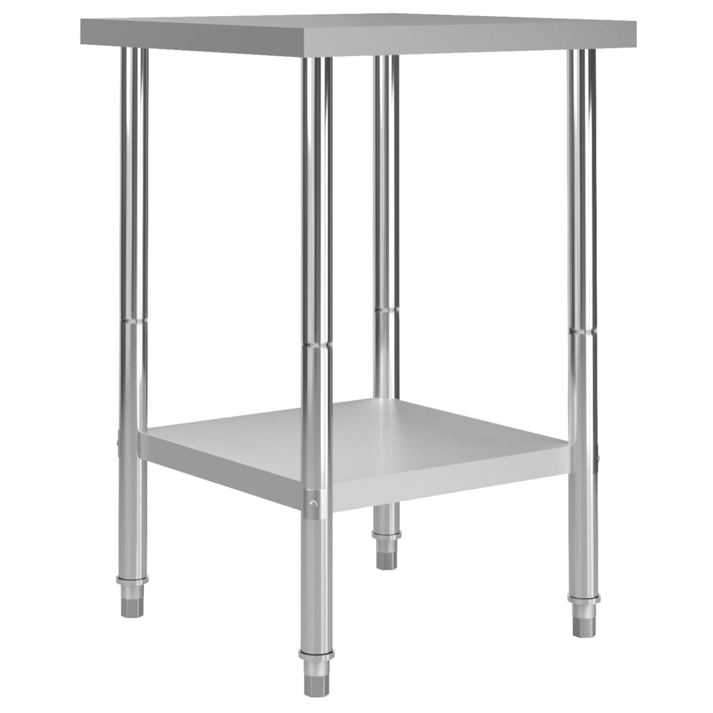 vidaXL Kitchen Work Table 60 x 60 x 85 cm Stainless Steel