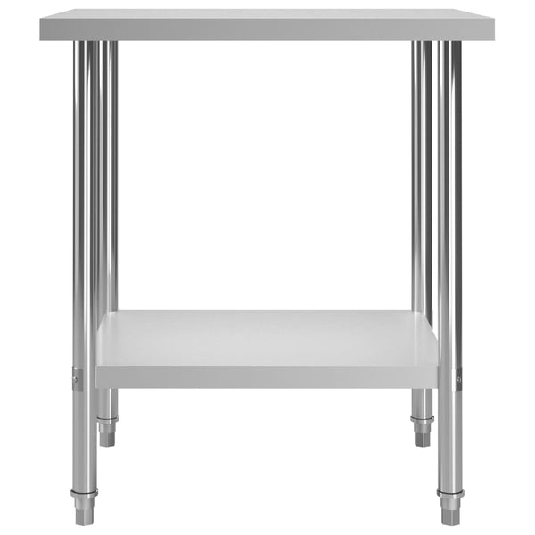 vidaXL Kitchen Work Table 80 x 60 x 85 cm Stainless Steel