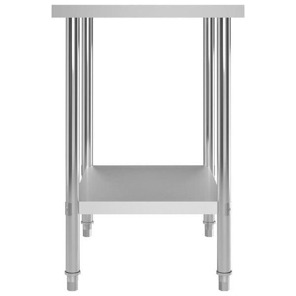 vidaXL Kitchen Work Table 80 x 60 x 85 cm Stainless Steel