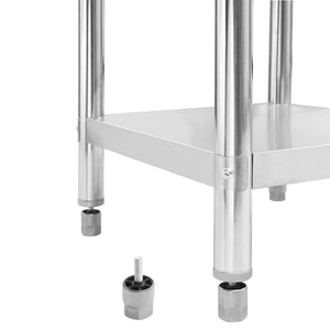vidaXL Kitchen Work Table 80 x 60 x 85 cm Stainless Steel