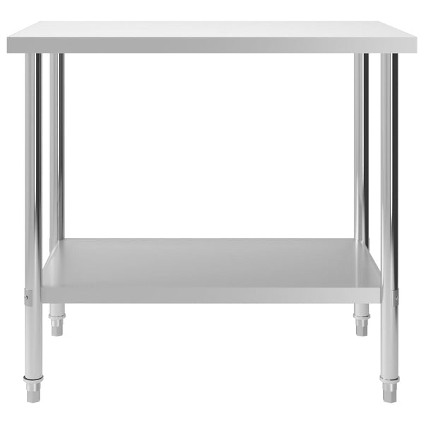 vidaXL Kitchen Work Table 100 x 60 x 85 cm Stainless Steel
