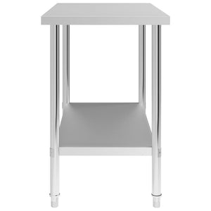 vidaXL Kitchen Work Table 100 x 60 x 85 cm Stainless Steel