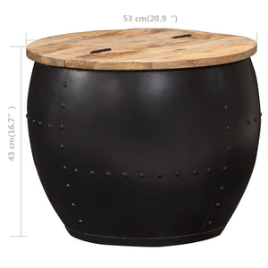 vidaXL Round Coffee Table 53x43 cm Solid Mango Wood