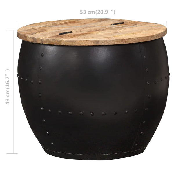 vidaXL Round Coffee Table 53x43 cm Solid Mango Wood