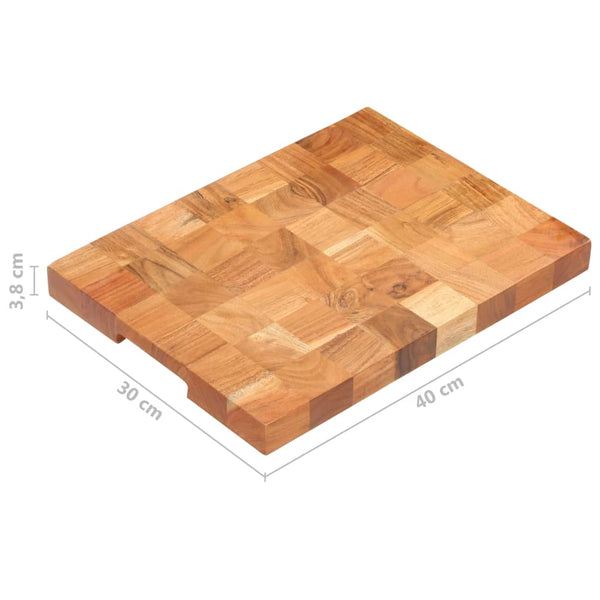 vidaXL Chopping Block 40x30x3.8 cm Solid Acacia Wood