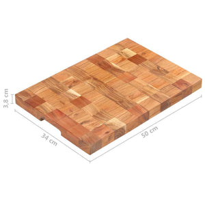 vidaXL Chopping Block 50×30×3.8 cm Solid Acacia Wood