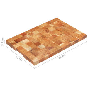 vidaXL Butcher Block 60×40×3.8 cm Solid Acacia Wood