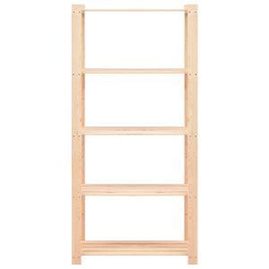 vidaXL Storage Racks 5 Shelves 2 pcs. 80×38×170cm Solid Pine Wood 250kg