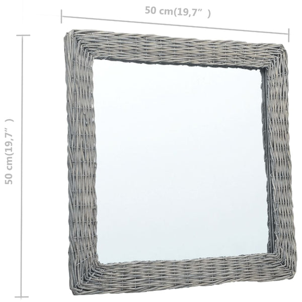 vidaXL Willow Mirror 50x50 cm