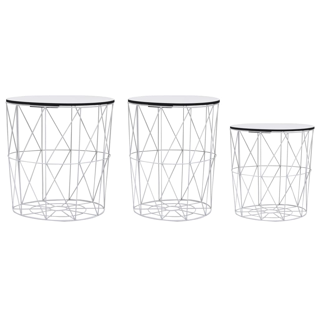 vidaXL Coffee Tables 3 pcs. White