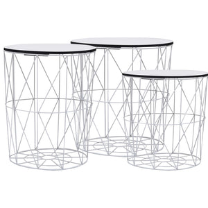 vidaXL Coffee Tables 3 pcs. White