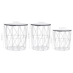 vidaXL Coffee Tables 3 pcs. White