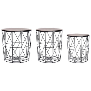 vidaXL Coffee Tables 3 pcs. Black