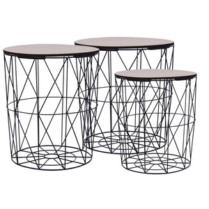 vidaXL Coffee Tables 3 pcs. Black
