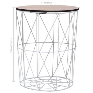 vidaXL Coffee Table White Ø 47 cm