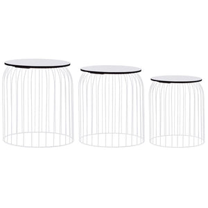 vidaXL Coffee Tables 3 pcs. White