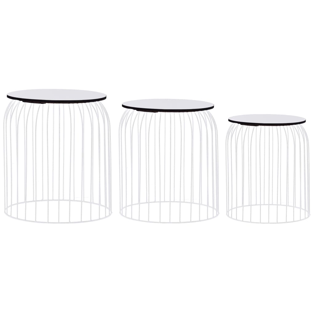 vidaXL Coffee Tables 3 pcs. White