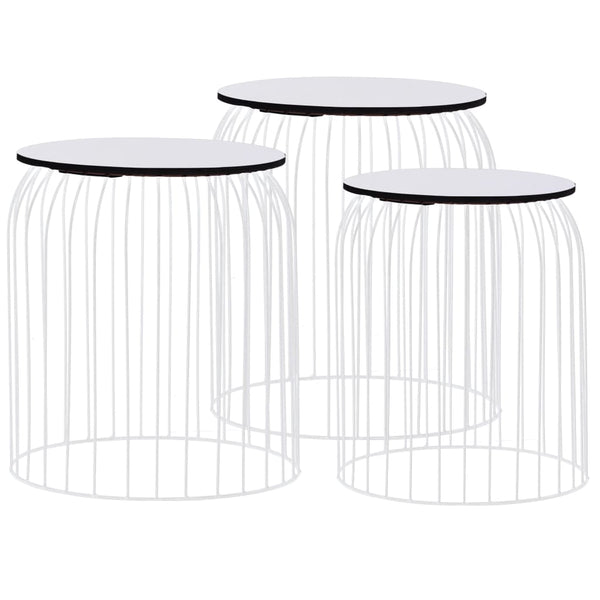 vidaXL Coffee Tables 3 pcs. White