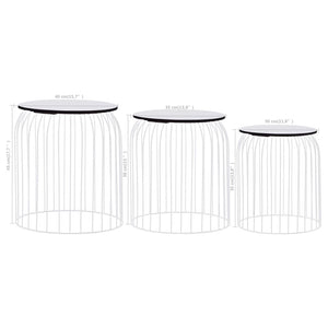 vidaXL Coffee Tables 3 pcs. White